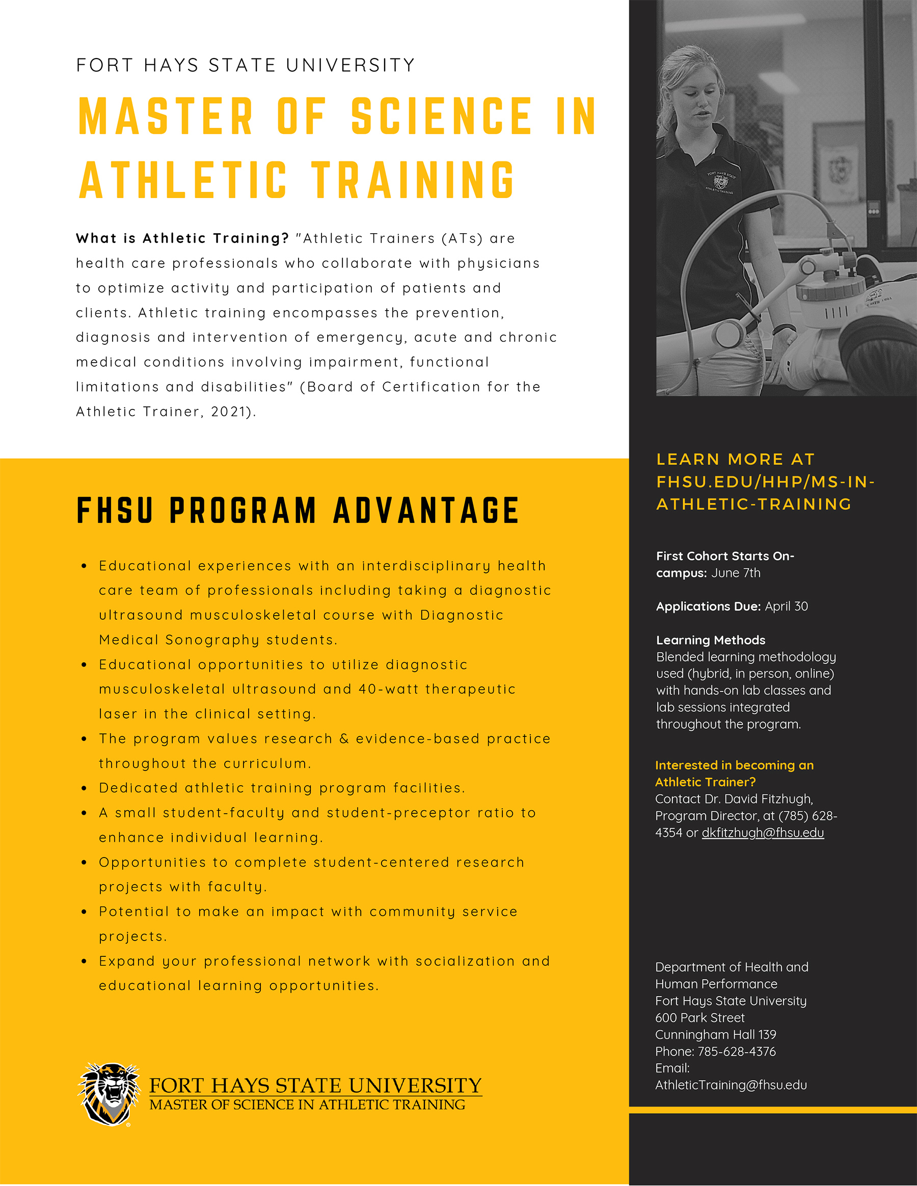 FHSU Adding A Master s In Athletic Training Fort Hays State University