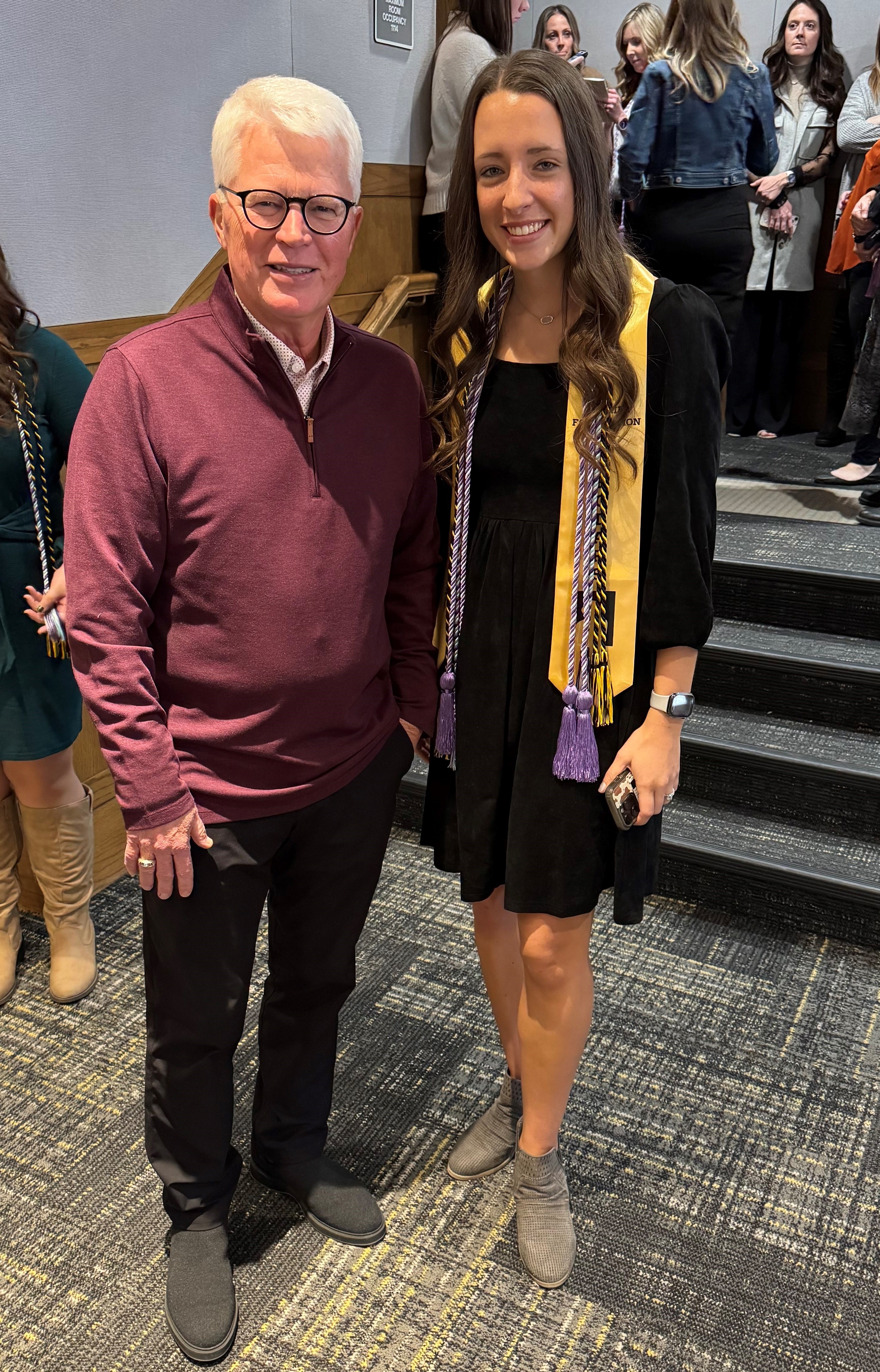 Gary Shorman, president of the Schmidt Foundation, and Julina Wall Schmeeckle, Schmidt Scholar graduate