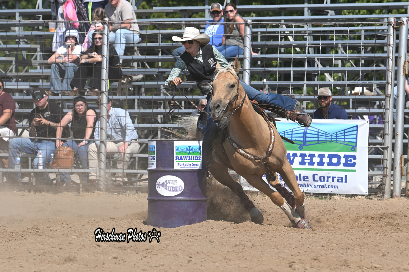 FHSU freshman Hailey Witte competes in Barrel Race in season opening rodeo at K-State.