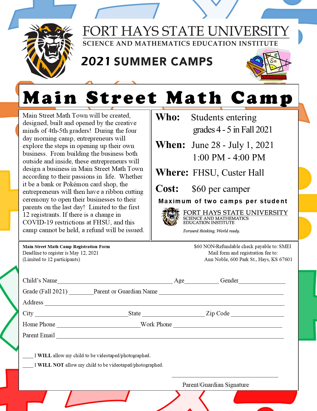 Science and mathematics education institute camps - Fort Hays State