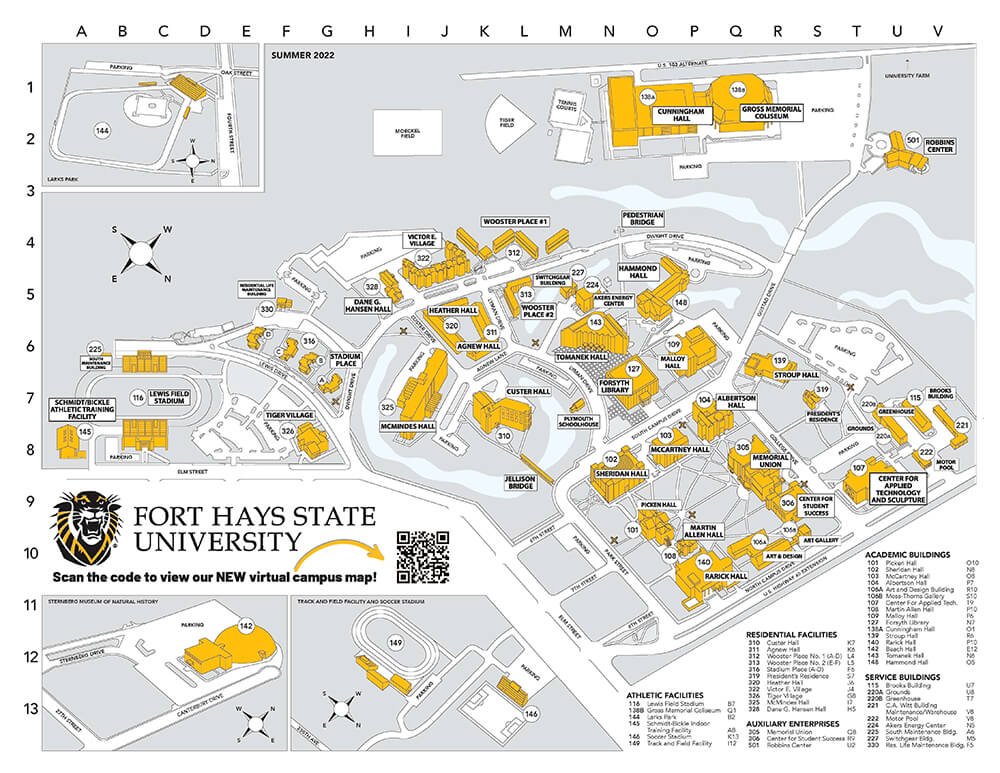 Download FHSU Campus Map PDF - Fort Hays State University (FHSU)